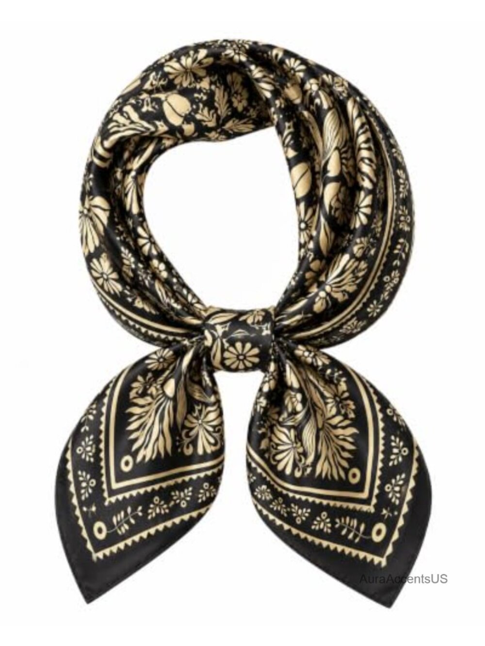 Silk-Like Satin Square Scarf Lightweight Headscarf Neckerchief